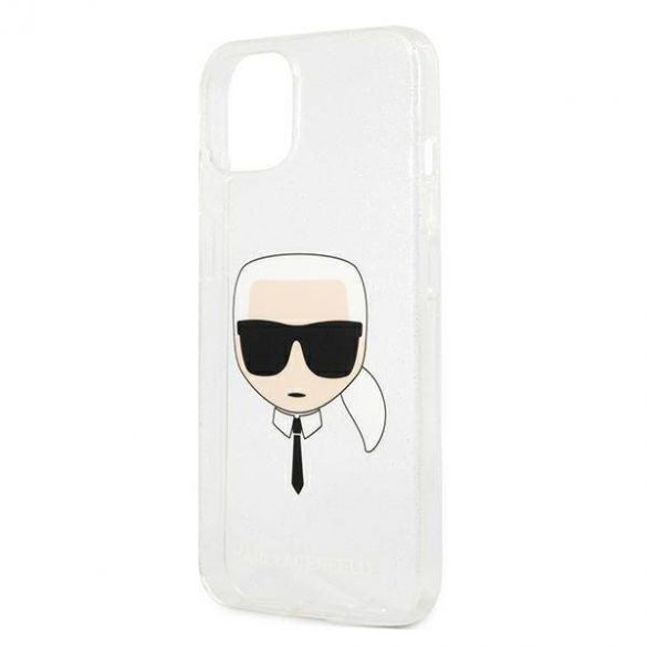 Karl Lagerfeld KLHCP13SKHTUGLS iPhone 13 mini 5,4" srebrny/argintiu Husă rigidă Glitter Karl's Head