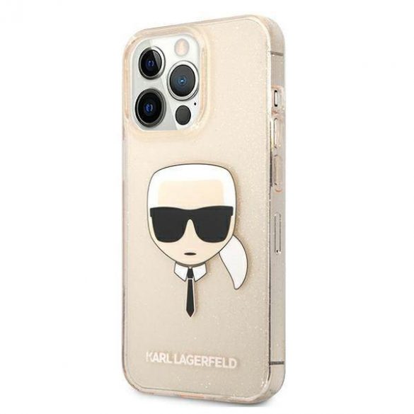 Karl Lagerfeld KLHCP13LKHTUGLGO iPhone 13 Pro / 13 6,1" złoty/aurie hardcase Glitter Karl's Head