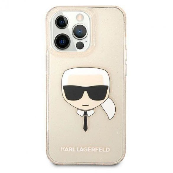 Karl Lagerfeld KLHCP13LKHTUGLGO iPhone 13 Pro / 13 6,1" złoty/aurie hardcase Glitter Karl's Head