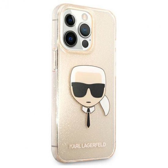 Karl Lagerfeld KLHCP13LKHTUGLGO iPhone 13 Pro / 13 6,1" złoty/aurie hardcase Glitter Karl's Head