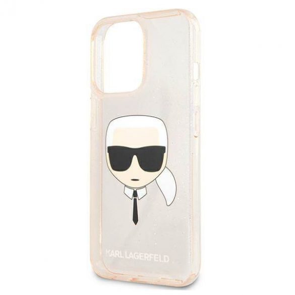 Karl Lagerfeld KLHCP13LKHTUGLGO iPhone 13 Pro / 13 6,1" złoty/aurie hardcase Glitter Karl's Head