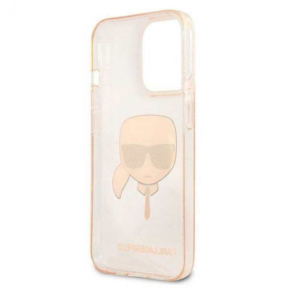 Karl Lagerfeld KLHCP13LKHTUGLGO iPhone 13 Pro / 13 6,1" złoty/aurie hardcase Glitter Karl's Head