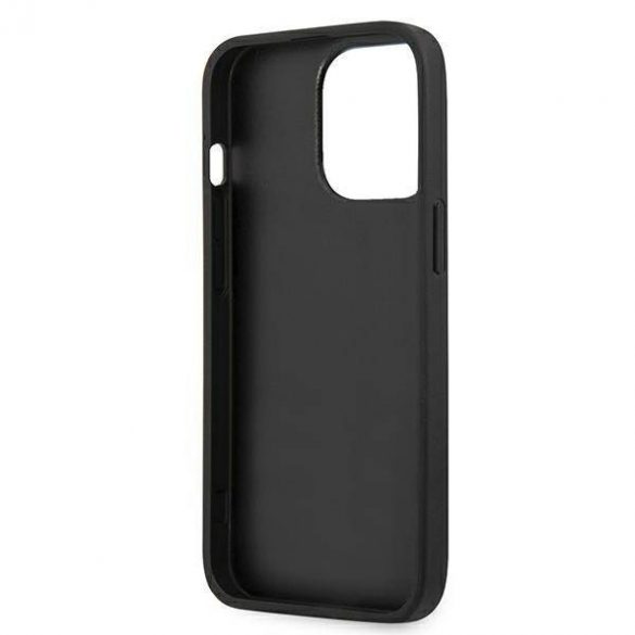 Karl Lagerfeld KLHCP13LSAKHBK iPhone 13 Pro / 13 6,1" negru/negru hard Husă Saffiano Ikonik Karl's Head husă