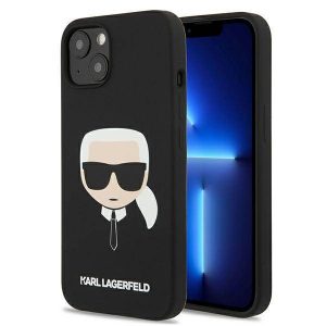 Karl Lagerfeld KLHCP13SSLKHBK iPhone 13 mini 5,4" carcasa rigidă/neagră Silicon Karl's Head