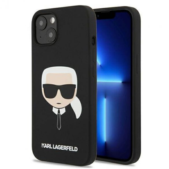 Karl Lagerfeld KLHCP13SSLKHBK iPhone 13 mini 5,4" carcasa rigidă/neagră Silicon Karl's Head