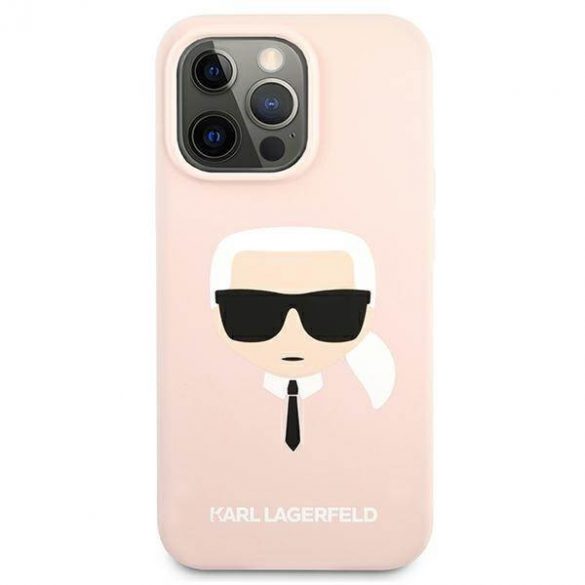 Karl Lagerfeld KLHCP13LSLKHLP iPhone 13 Pro / 13 6,1" jasnoróżowy/roz deschis Husă rigidă Silicon Karl's Head