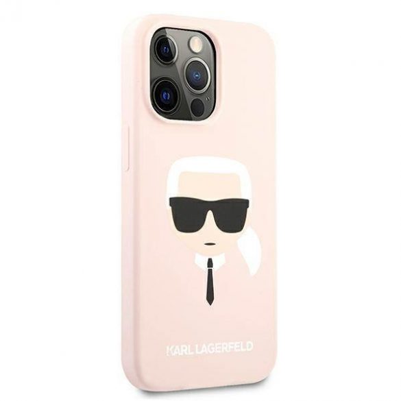 Karl Lagerfeld KLHCP13LSLKHLP iPhone 13 Pro / 13 6,1" jasnoróżowy/roz deschis Husă rigidă Silicon Karl's Head