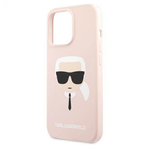 Karl Lagerfeld KLHCP13LSLKHLP iPhone 13 Pro / 13 6,1" jasnoróżowy/roz deschis Husă rigidă Silicon Karl's Head