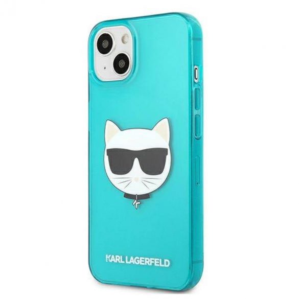 Karl Lagerfeld KLHCP13SCHTRB iPhone 13 mini 5,4" niebieski/albastru Husă rigidă Glitter Choupette Fluo