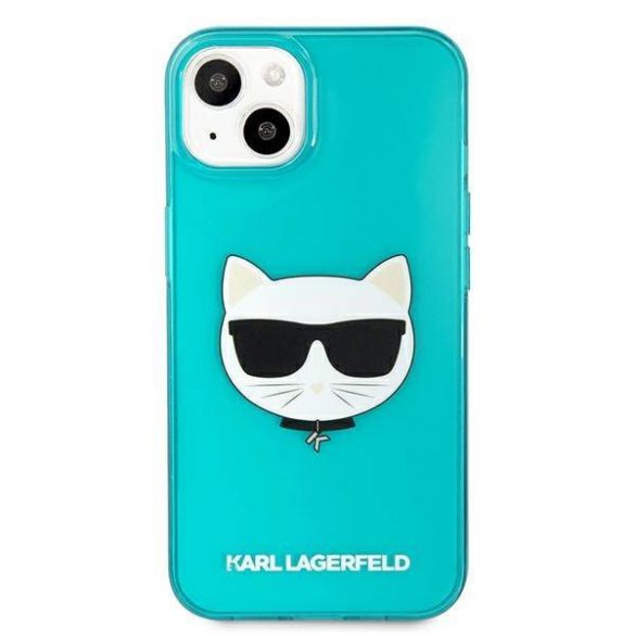 Karl Lagerfeld KLHCP13SCHTRB iPhone 13 mini 5,4" niebieski/albastru Husă rigidă Glitter Choupette Fluo