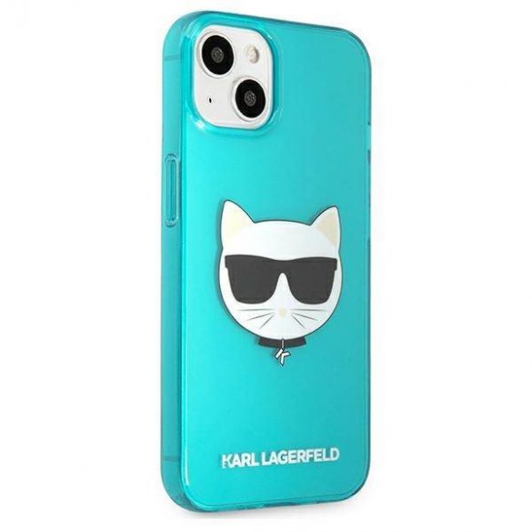 Karl Lagerfeld KLHCP13SCHTRB iPhone 13 mini 5,4" niebieski/albastru Husă rigidă Glitter Choupette Fluo