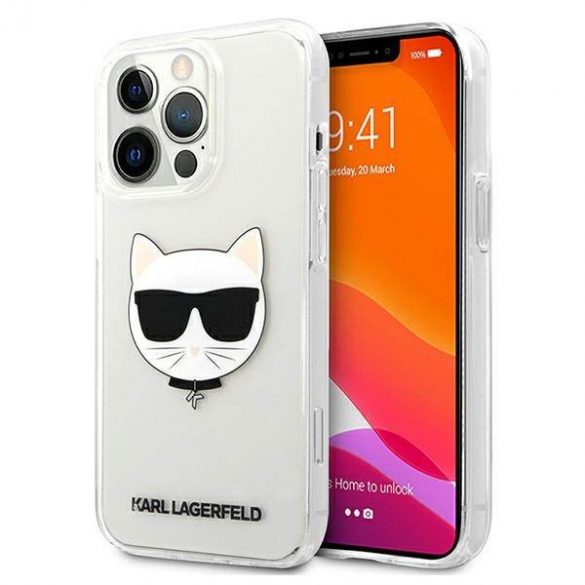 Karl Lagerfeld KLHCP13XCTR iPhone 13 Pro Max 6,7" husă transparentă Choupette Head