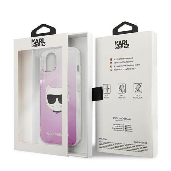 Karl Lagerfeld KLHCP13SCTRP iPhone 13 mini 5,4" husă rigidă rożowy/roz Choupette Head