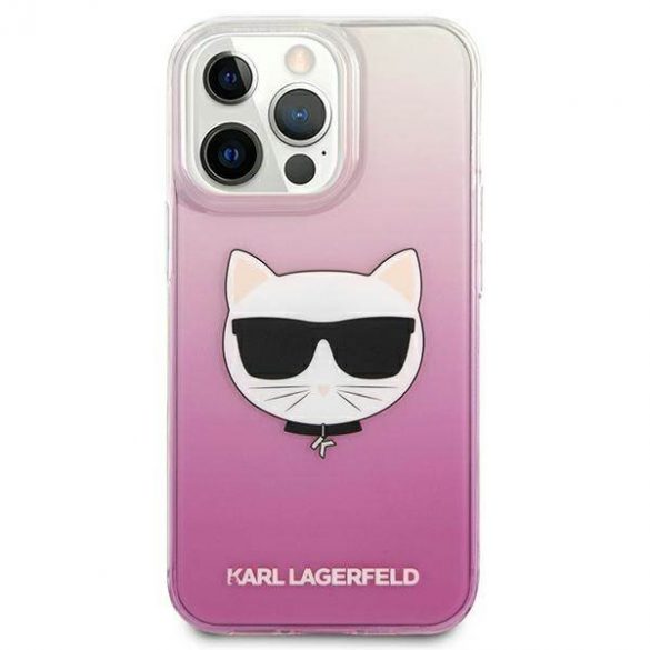 Karl Lagerfeld KLHCP13LCTRP iPhone 13 Pro / 13 6,1" Hardcase różowy/roz Husă Choupette Head