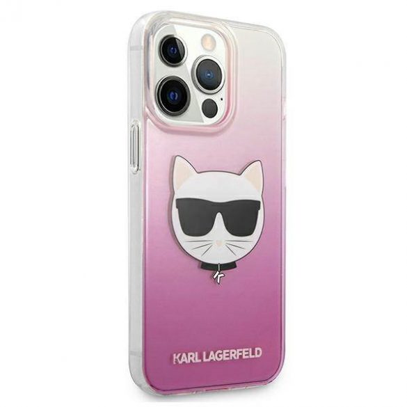 Karl Lagerfeld KLHCP13LCTRP iPhone 13 Pro / 13 6,1" Hardcase różowy/roz Husă Choupette Head