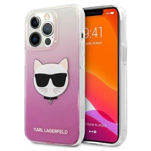 Karl Lagerfeld KLHCP13XCTRP Husă rigidă pentru iPhone 13 Pro Max 6,7" rożowy/roz Husă Choupette Head