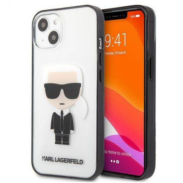 Karl Lagerfeld KLHCP13SHIKCK Husă transparentă Ikonik Karl pentru iPhone 13 mini 5,4"