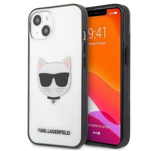 Karl Lagerfeld KLHCP13SHCHCK Husă transparentă Ikonik Choupette pentru iPhone 13 mini 5,4"