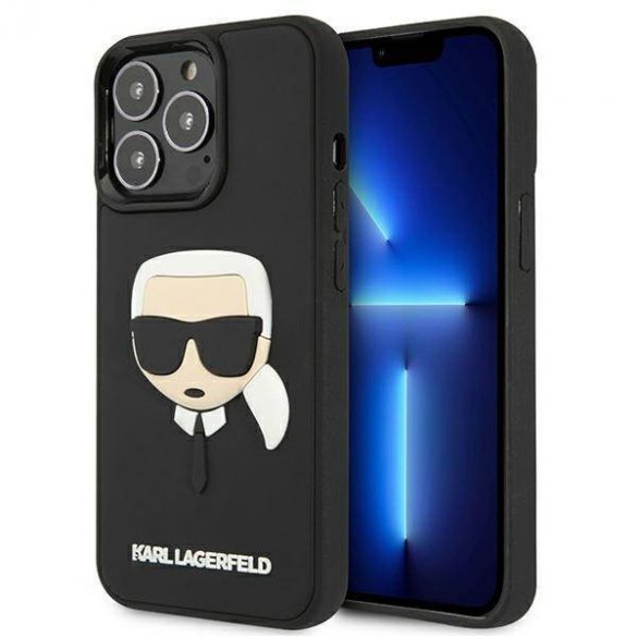 Karl Lagerfeld KLHCP13LKH3DBK iPhone 13 Pro / 13 6,1" czarny/negru hardcase 3D cauciuc Karl's Head