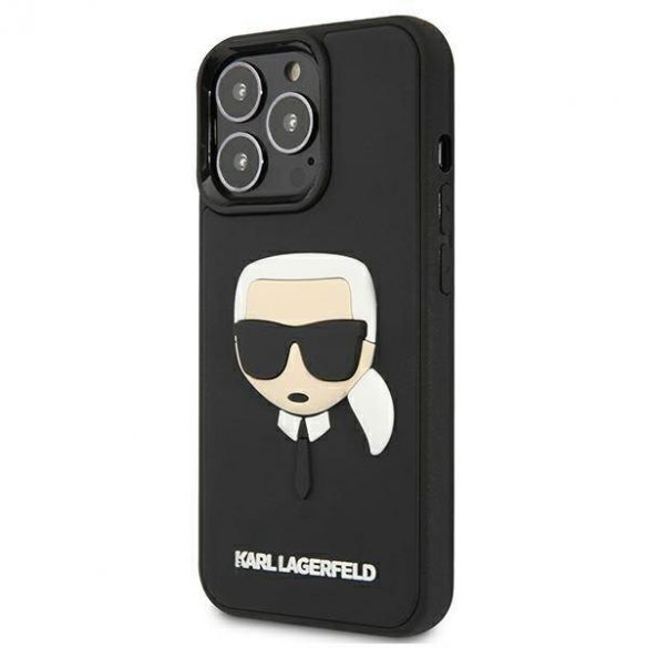 Karl Lagerfeld KLHCP13LKH3DBK iPhone 13 Pro / 13 6,1" czarny/negru hardcase 3D cauciuc Karl's Head