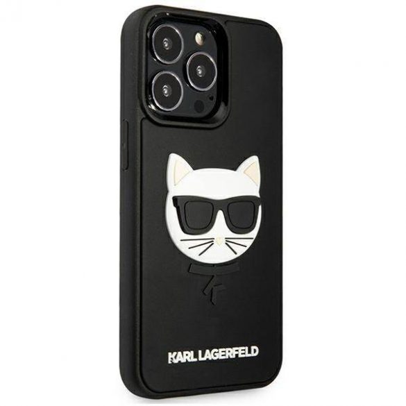 Karl Lagerfeld KLHCP13LCH3DBK 13 Pro / 13 6,1" czarny/negru Hardcase 3D Cauciuc Choupette