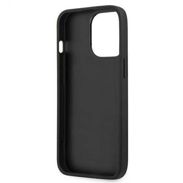 Karl Lagerfeld KLHCP13LSAKICKCBK pentru iPhone 13 Pro / 13 6,1" carcasa rigidă neagră Saffiano Karl & Choupette