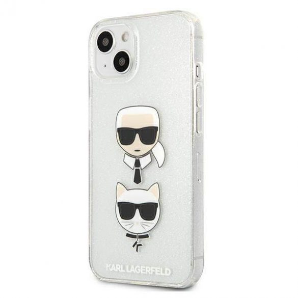 Karl Lagerfeld KLHCP13SKCTUGLS iPhone 13 mini 5,4" srebrny/argintiu husă rigidă Glitter Karl's & Choupette