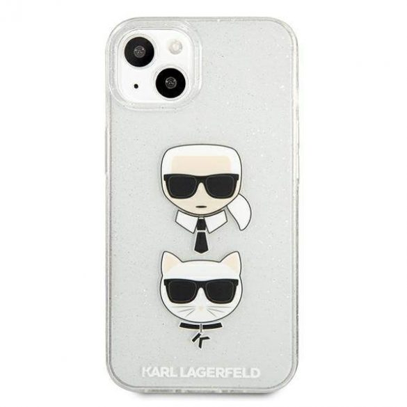 Karl Lagerfeld KLHCP13SKCTUGLS iPhone 13 mini 5,4" srebrny/argintiu husă rigidă Glitter Karl's & Choupette