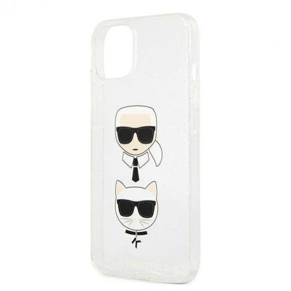 Karl Lagerfeld KLHCP13SKCTUGLS iPhone 13 mini 5,4" srebrny/argintiu husă rigidă Glitter Karl's & Choupette