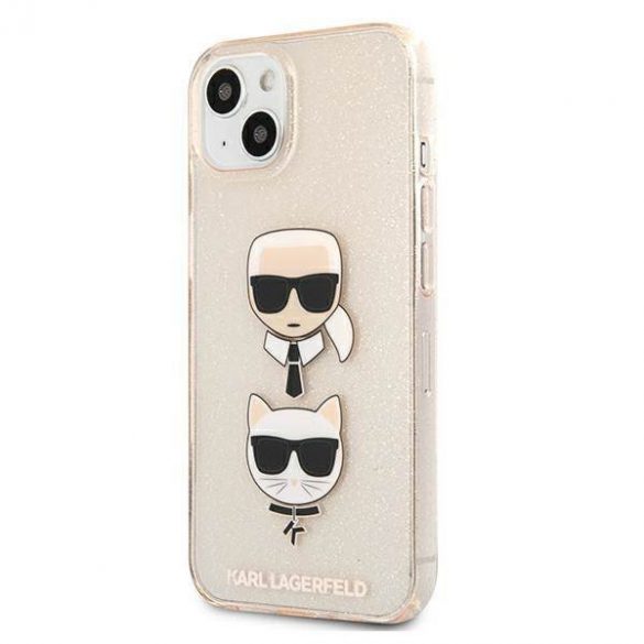 Karl Lagerfeld KLHCP13SKCTUGLGO iPhone 13 mini 5,4" złoty/aur husă rigidă Glitter Karl's & Choupette