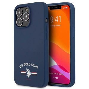 US Polo USHCP13XSFGV Husă din silicon pentru iPhone 13 Pro Max 6,7" granatowy/marine