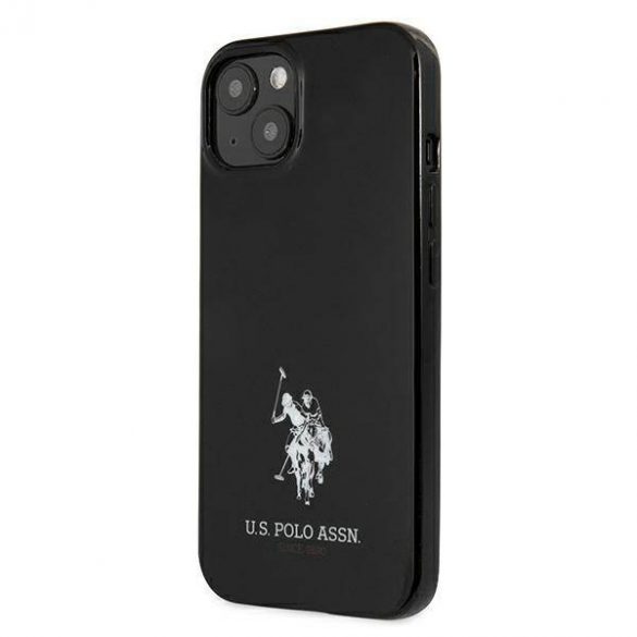 US Polo USHCP13MUMHK iPhone 13 / 14 / 15 6.1" negru/negru hard Husă Horses Logo