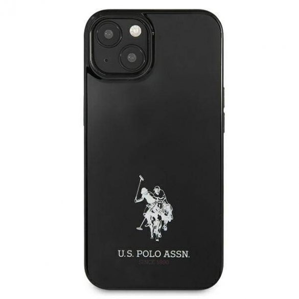 US Polo USHCP13MUMHK iPhone 13 / 14 / 15 6.1" negru/negru hard Husă Horses Logo