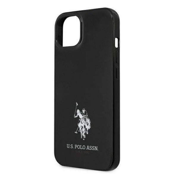 US Polo USHCP13MUMHK iPhone 13 / 14 / 15 6.1" negru/negru hard Husă Horses Logo