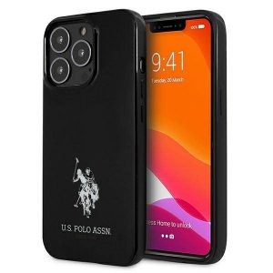 US Polo USHCP13LUMHK iPhone 13 Pro / 13 6,1" carcasă rigidă/neagră Husă cu logoul Cailor