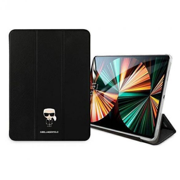 Karl Lagerfeld KLFC11OKMK Copertă de carte pentru iPad 11" Pro 2021 negru/negru Saffiano Karl Husă iconică