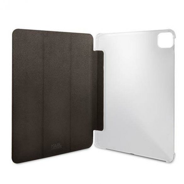 Karl Lagerfeld KLFC12OKCK Copertă de carte pentru iPad 12,9" Pro 2021 negru/negru Saffiano Husă Karl & Choupette