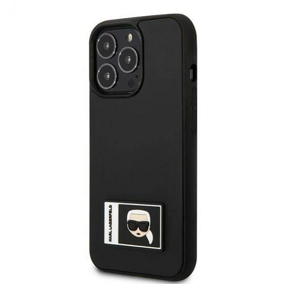 Karl Lagerfeld KLHCP13X3DKPK iPhone 13 Pro Max 6,7" negru/negruHusătare Ikonik Patch