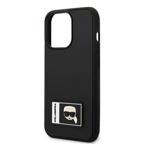 Karl Lagerfeld KLHCP13X3DKPK iPhone 13 Pro Max 6,7" negru/negruHusătare Ikonik Patch