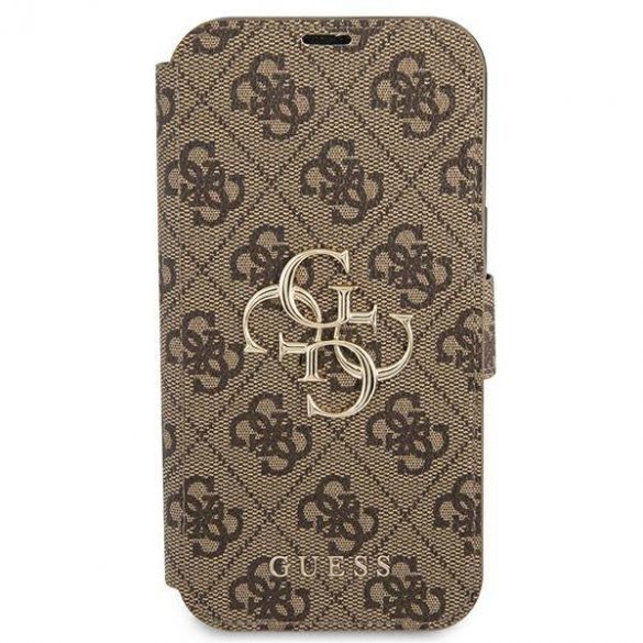 Guess GUBKP13L4GMGBR iPhone 13 Pro / 13 6,1" mero/maro carte 4G Big Metal Logo husă