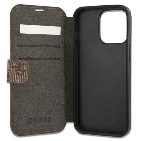 Guess GUBKP13L4GMGBR iPhone 13 Pro / 13 6,1" mero/maro carte 4G Big Metal Logo husă