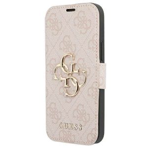 Guess GUBKP13X4GMGPI iPhone 13 Pro Max 6,7" rożowy/roz carte 4G Big Metal Logo