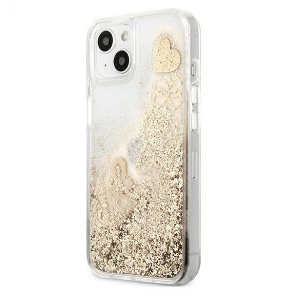 Guess GUHCP13SGLHFLGO iPhone 13 mini 5,4" auriu/złoty hardcase Husă Glitter Charms