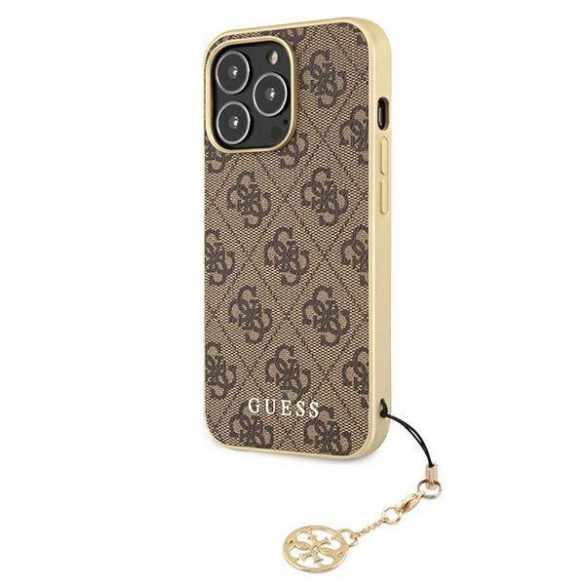 Guess GUHCP13LGF4GBR iPhone 13 Pro / 13 6,1" maro/ maro Husă tare 4G Charms Collection