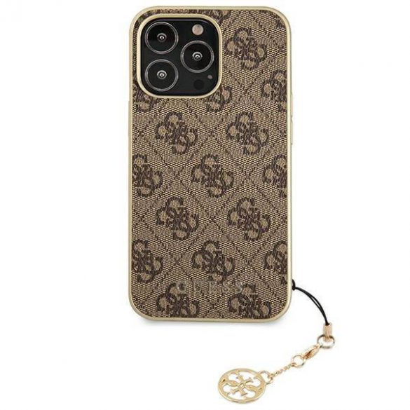 Guess GUHCP13LGF4GBR iPhone 13 Pro / 13 6,1" maro/ maro Husă tare 4G Charms Collection