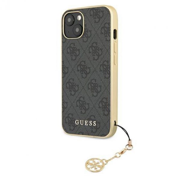 Guess GUHCP13MGF4GGR iPhone 13 / 14 / 15 6,1" husă szary/gri 4G Charms Collection