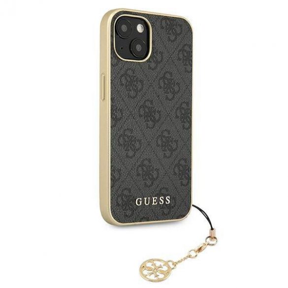 Guess GUHCP13MGF4GGR iPhone 13 / 14 / 15 6,1" husă szary/gri 4G Charms Collection