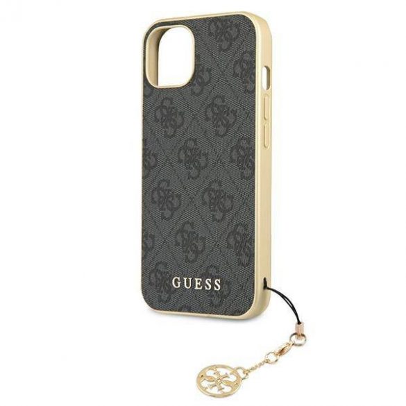 Guess GUHCP13MGF4GGR iPhone 13 / 14 / 15 6,1" husă szary/gri 4G Charms Collection