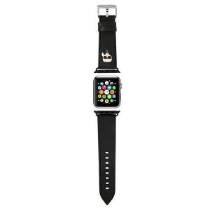 Karl Lagerfeld curea KLAWMOKHK Apple Watch 38/40/41mm negru/curea neagră Saffiano Karl Heads husă