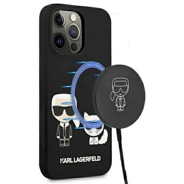 Karl Lagerfeld KLHMP13LSSKCK iPhone 13 Pro / 13 6,1" hardcase czarny/negru Silicon Karl & Choupette Magsafe